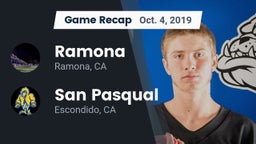 Recap: Ramona  vs. San Pasqual  2019