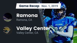 Recap: Ramona  vs. Valley Center  2019