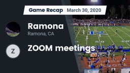 Recap: Ramona  vs. ZOOM meetings 2020