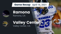 Recap: Ramona  vs. Valley Center  2021