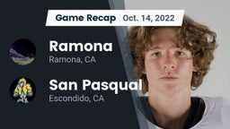 Recap: Ramona  vs. San Pasqual  2022