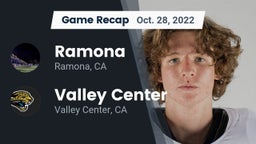 Recap: Ramona  vs. Valley Center  2022