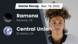 Recap: Ramona  vs. Central Union  2022