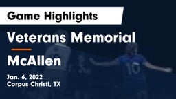 Veterans Memorial  vs McAllen  Game Highlights - Jan. 6, 2022