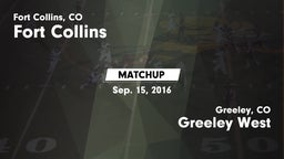 Matchup: Fort Collins High vs. Greeley West  2016
