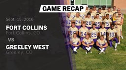Recap: Fort Collins  vs. Greeley West  2016