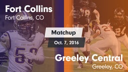 Matchup: Fort Collins High vs. Greeley Central  2016