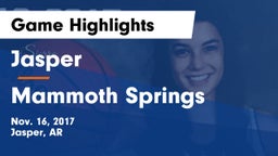 Jasper  vs Mammoth Springs Game Highlights - Nov. 16, 2017