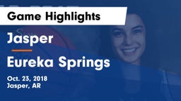 Jasper  vs Eureka Springs  Game Highlights - Oct. 23, 2018