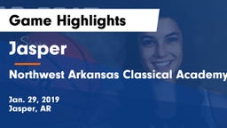 Jasper  vs Northwest Arkansas Classical Academy Game Highlights - Jan. 29, 2019