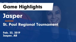 Jasper  vs St. Paul Regional Tournament Game Highlights - Feb. 22, 2019