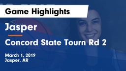 Jasper  vs Concord State Tourn Rd 2 Game Highlights - March 1, 2019