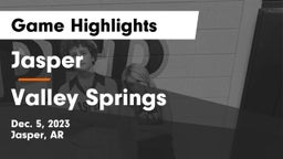 Jasper  vs Valley Springs Game Highlights - Dec. 5, 2023