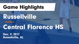 Russellville  vs Central Florence HS Game Highlights - Dec. 9, 2017