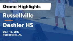 Russellville  vs Deshler HS Game Highlights - Dec. 12, 2017
