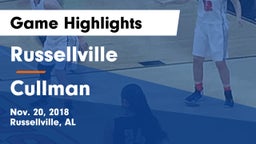 Russellville  vs Cullman  Game Highlights - Nov. 20, 2018