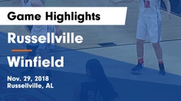 Russellville  vs Winfield  Game Highlights - Nov. 29, 2018