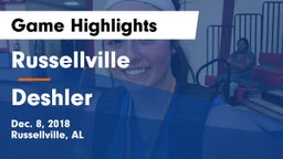 Russellville  vs Deshler  Game Highlights - Dec. 8, 2018