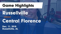 Russellville  vs Central Florence Game Highlights - Dec. 11, 2018