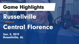 Russellville  vs Central Florence Game Highlights - Jan. 5, 2019
