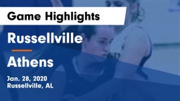 Russellville  vs Athens  Game Highlights - Jan. 28, 2020