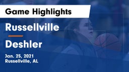 Russellville  vs Deshler  Game Highlights - Jan. 25, 2021