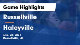 Russellville  vs Haleyville  Game Highlights - Jan. 28, 2021