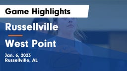 Russellville  vs West Point  Game Highlights - Jan. 6, 2023