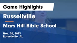 Russellville  vs Mars Hill Bible School Game Highlights - Nov. 30, 2023