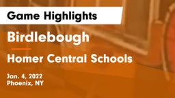 Birdlebough  vs Homer Central Schools Game Highlights - Jan. 4, 2022