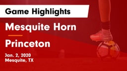 Mesquite Horn  vs Princeton  Game Highlights - Jan. 2, 2020