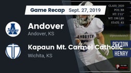 Recap: Andover  vs. Kapaun Mt. Carmel Catholic  2019