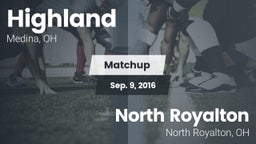 Matchup: Highland vs. North Royalton  2016