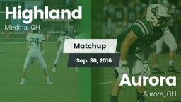 Matchup: Highland vs. Aurora  2016