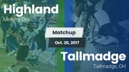 Matchup: Highland vs. Tallmadge  2017