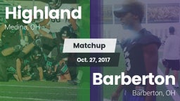 Matchup: Highland vs. Barberton  2017