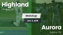 Matchup: Highland vs. Aurora  2018