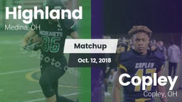 Matchup: Highland vs. Copley  2018