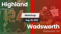 Matchup: Highland vs. Wadsworth  2019