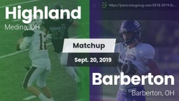 Matchup: Highland vs. Barberton  2019