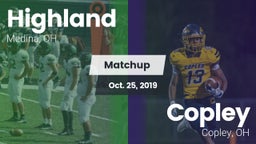 Matchup: Highland vs. Copley  2019