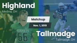 Matchup: Highland vs. Tallmadge  2019