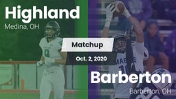 Matchup: Highland vs. Barberton  2020