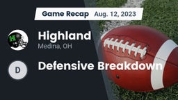 Recap: Highland  vs. Defensive Breakdown 2023