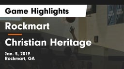 Rockmart  vs Christian Heritage  Game Highlights - Jan. 5, 2019