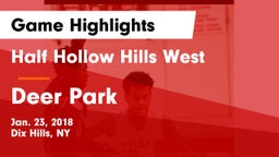 Half Hollow Hills West  vs Deer Park  Game Highlights - Jan. 23, 2018
