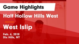 Half Hollow Hills West  vs West Islip  Game Highlights - Feb. 6, 2018