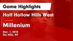 Half Hollow Hills West  vs Millenium Game Highlights - Dec. 1, 2018