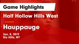 Half Hollow Hills West  vs Hauppauge  Game Highlights - Jan. 8, 2019