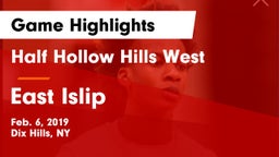 Half Hollow Hills West  vs East Islip  Game Highlights - Feb. 6, 2019